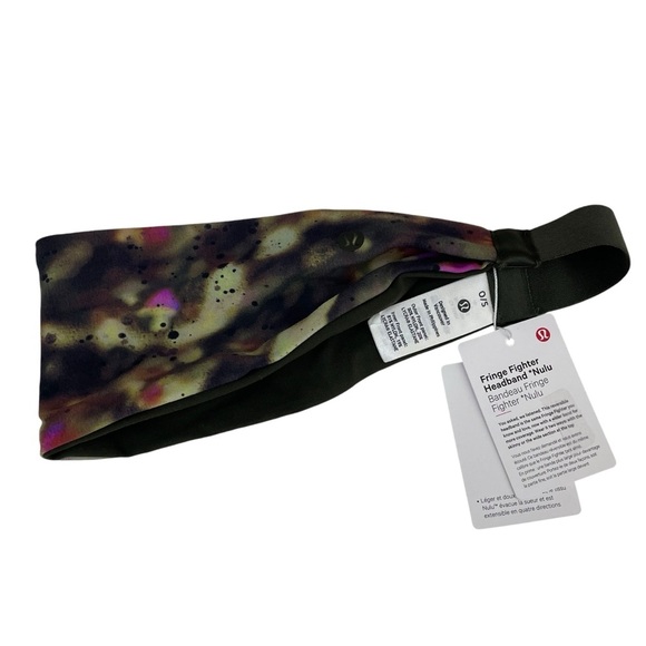 lululemon Women’s Fringed Fighter Nulu Headband Focus Splatter Reversible NWT - Picture 7 of 11